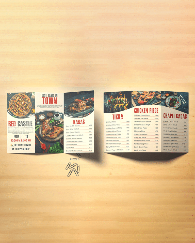 food Menu design by itizia